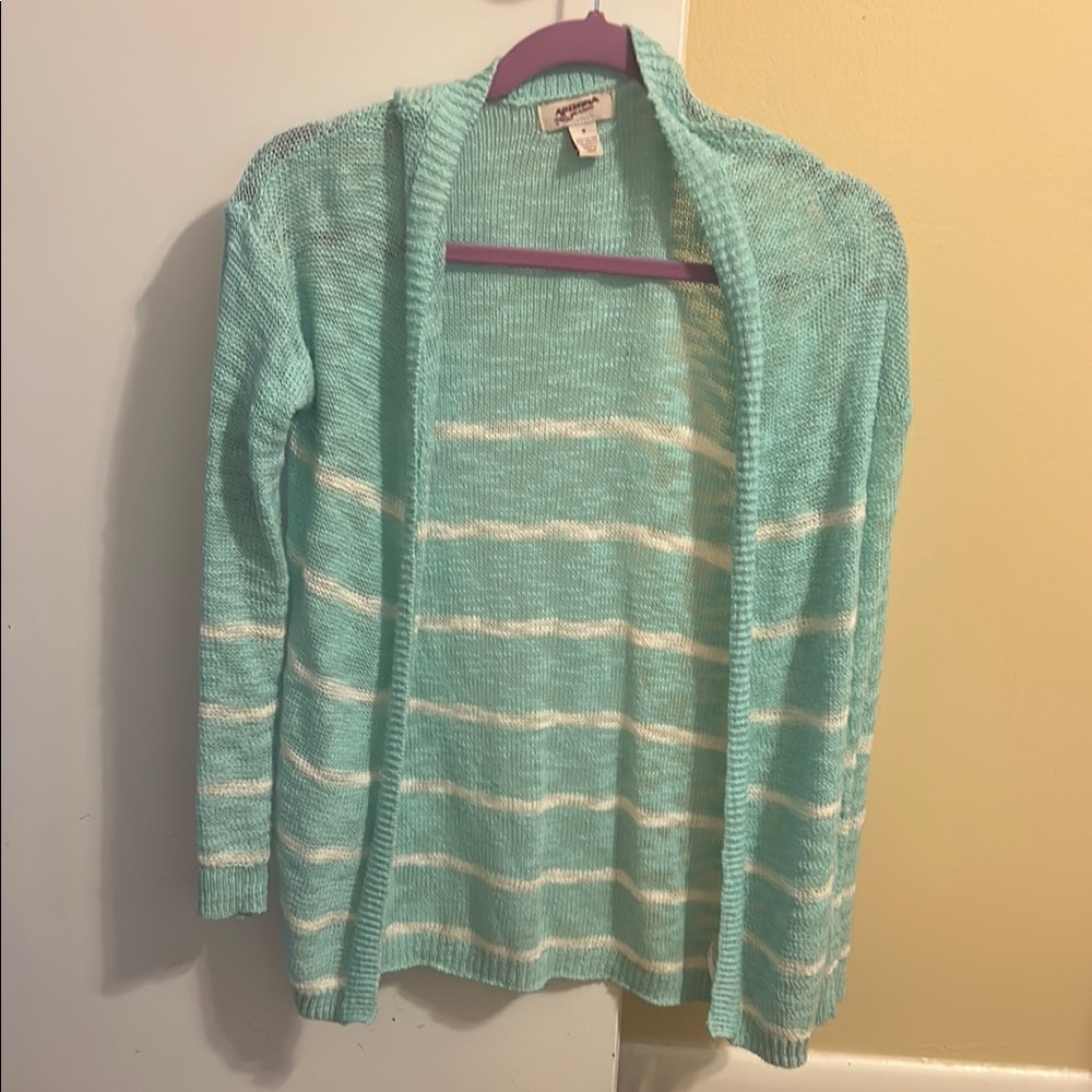 Junior’s Mint Striped Sweater